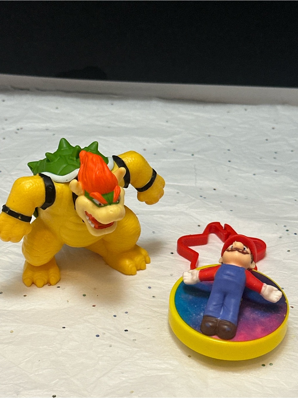Bowser Figure and Mario Keychain McDonald’s Toy bundle